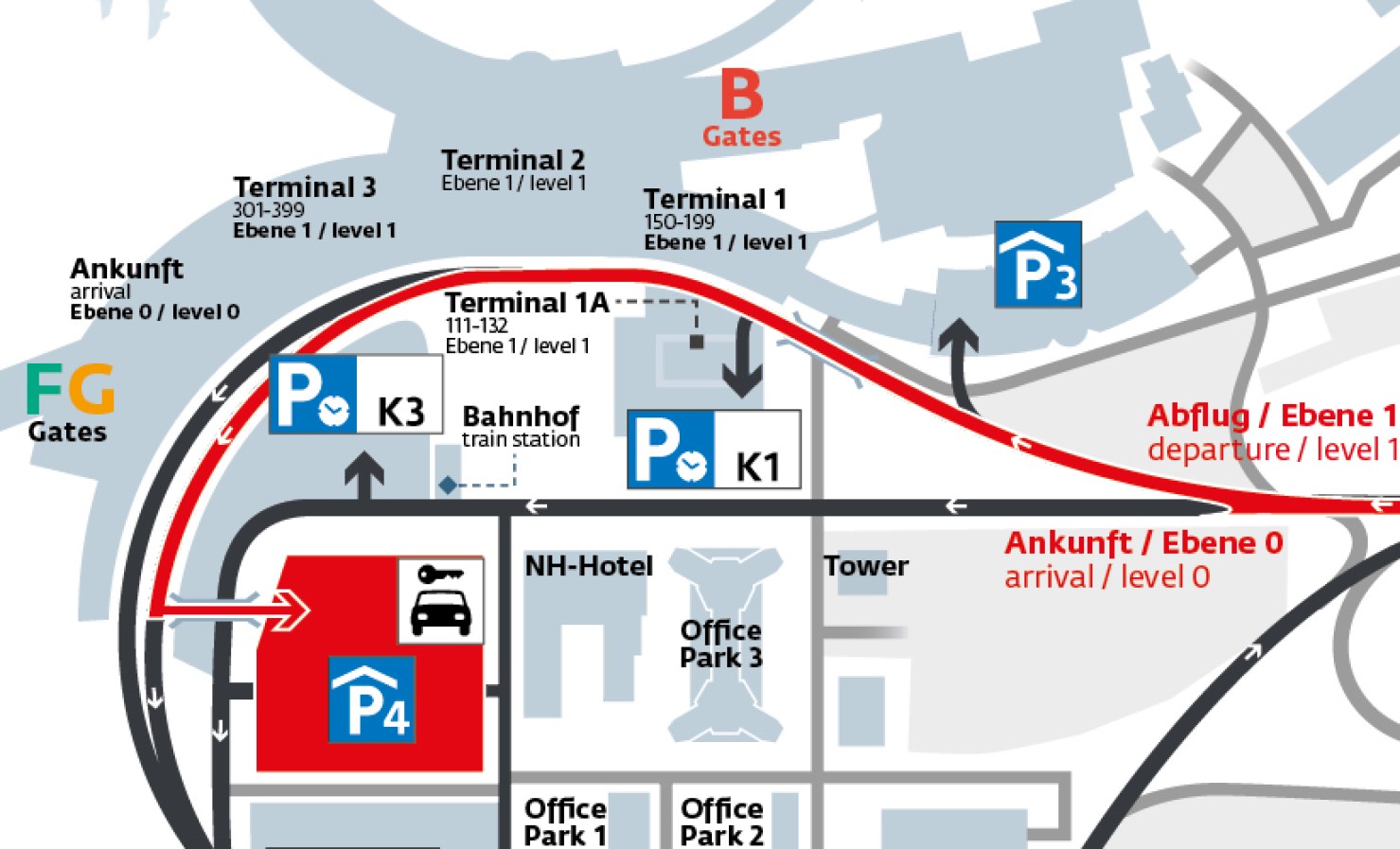 Flughafen Wien Parken Parkplatz C Parkgebühren www.viennaairport.com