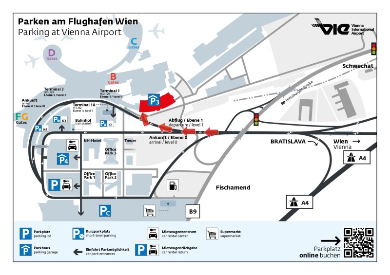 Flughafen Wien Abflug Terminal 1 Parken