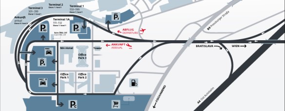 Flughafen Wien Parken Parkplatz C Parkgebühren www.viennaairport.com