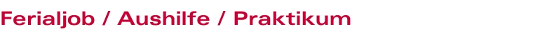 Vacation / temporary jobs & internships