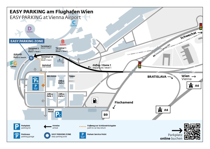Holiday Parking Flughafen Wien Rezensionen www.viennaairport.com
