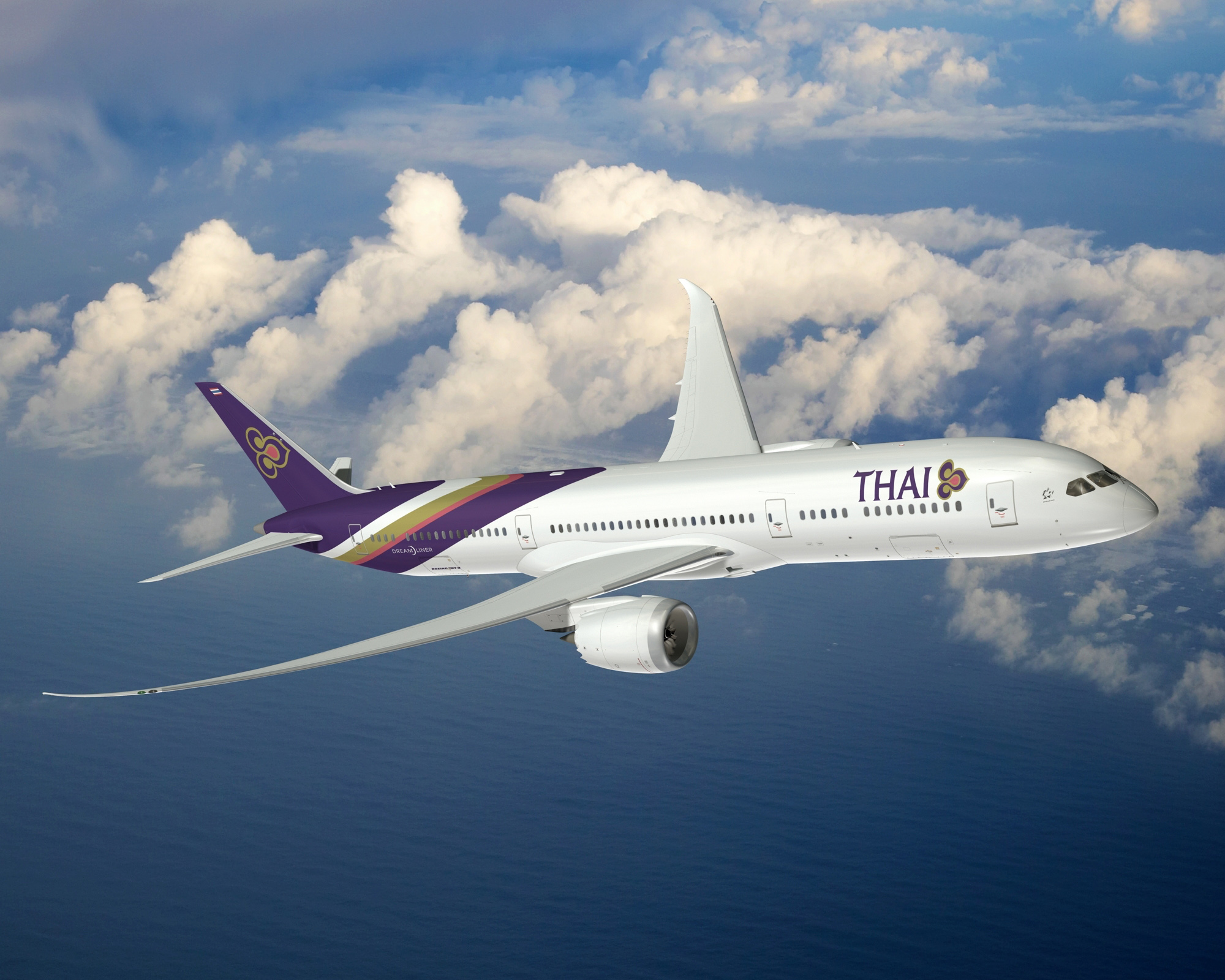 Полет в бангкок. Боинг 787 Thai. Thai Airways форма.